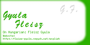 gyula fleisz business card